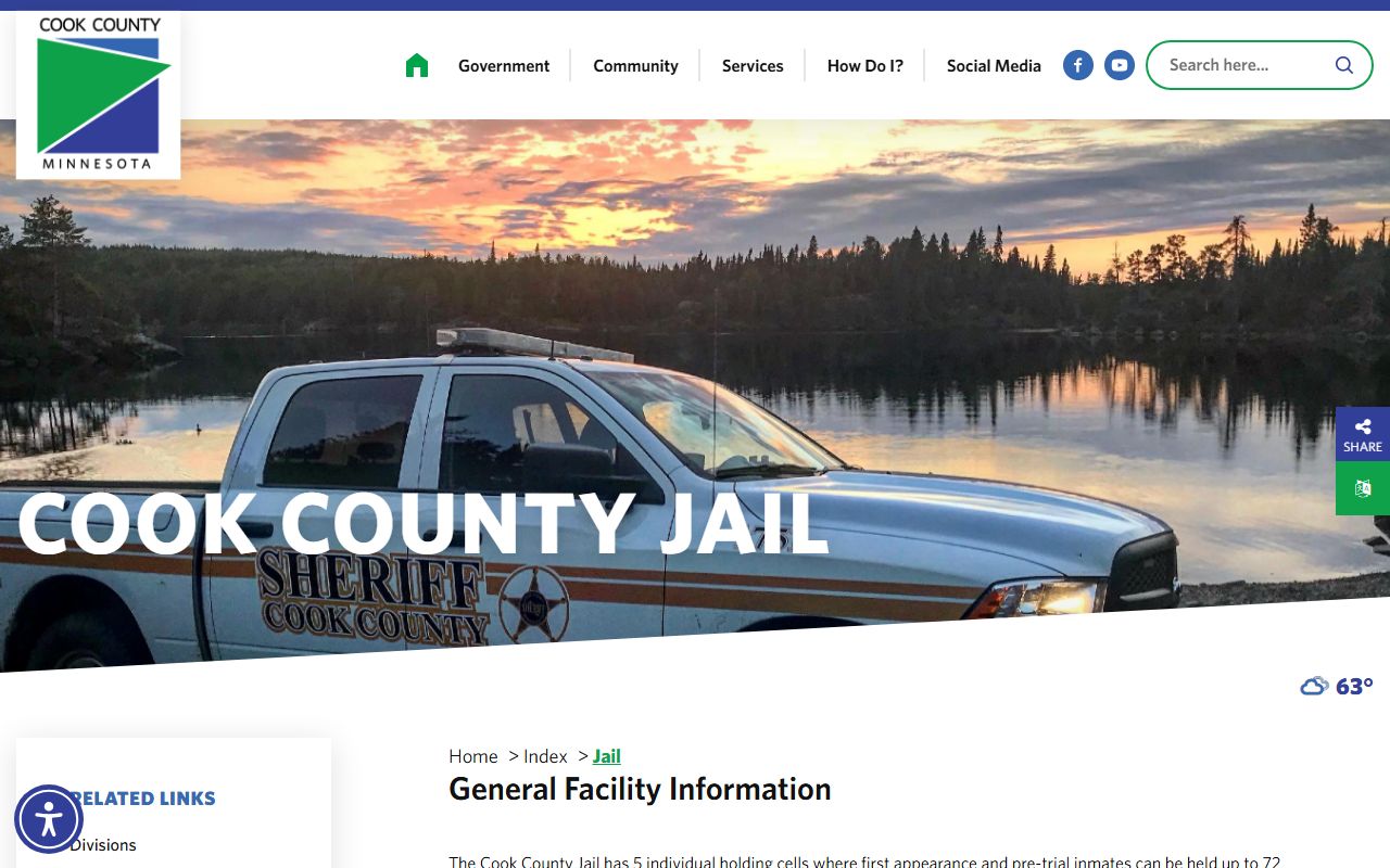 Cook County Jail official facility information page